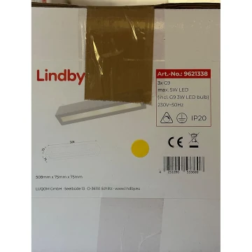 Lindby - LED Seinävalo TJADA 3xG9/3W/230V