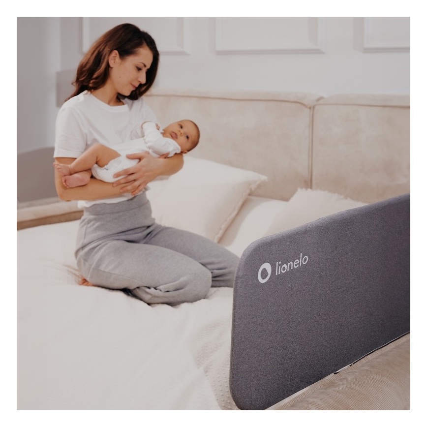 Lionelo - LORA sängyn turvakaide, tummanharmaa