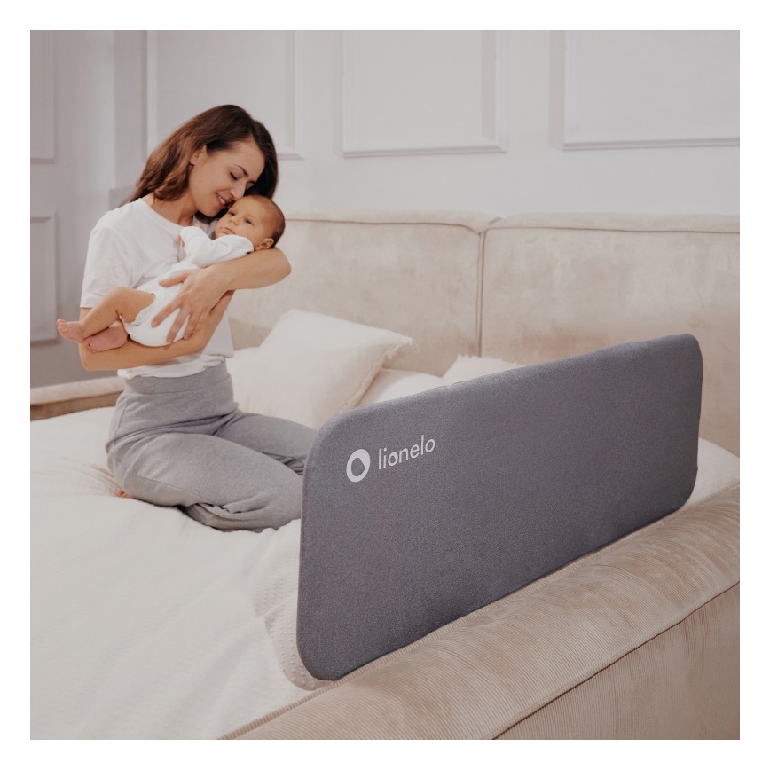 Lionelo - LORA sängyn turvakaide, tummanharmaa