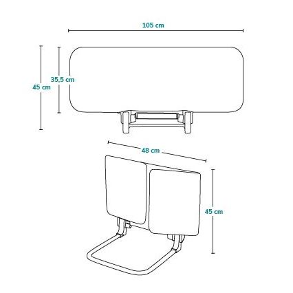 Lionelo - LORA sängyn turvakaide, tummanharmaa