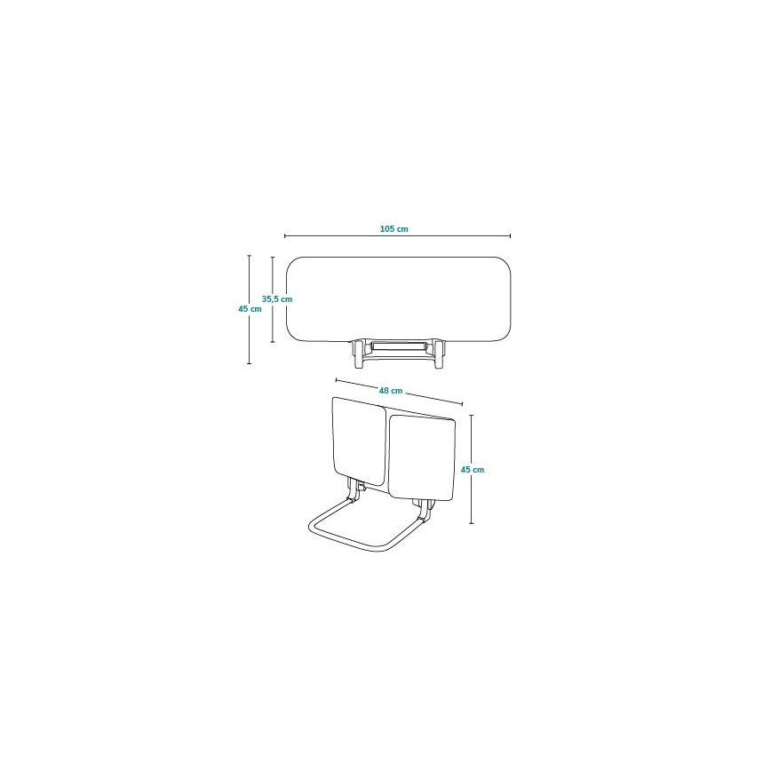 Lionelo - LORA sängyn turvakaide, tummanharmaa