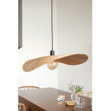 Markslöjd 108677 - Kattokruunu johdossa RAYO 1xE27/40W/230V beige/bambu