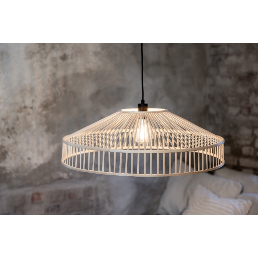 Markslöjd 108783 - Kattokruunu johdossa TAPA 1xE27/40W/230V beige/bambu