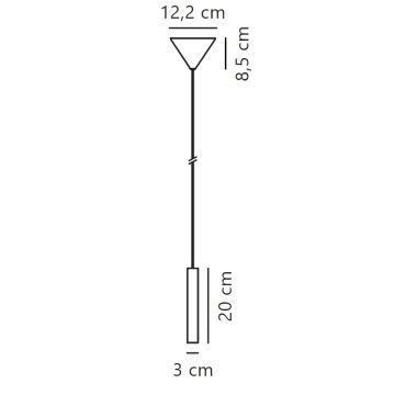 Nordlux - Himmennettävä LED-kattokruunu johdossa OMARI LED/4,4W/230V musta