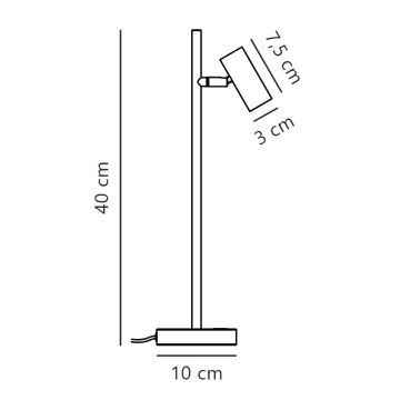 Nordlux - Himmennettävä LED-pöytävalaisin OMARI LED/3,2W/230V musta