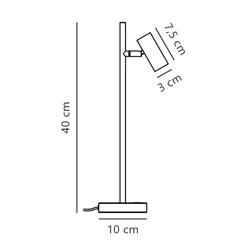 Nordlux - Himmennettävä LED-pöytävalaisin OMARI LED/3,2W/230V musta