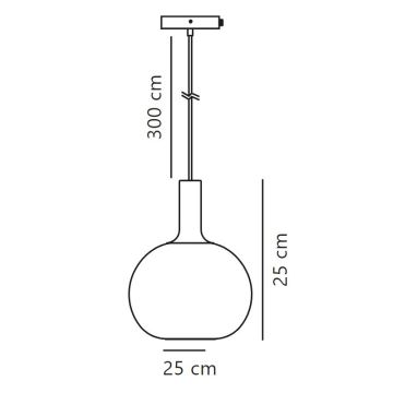 Nordlux - Kattokruunu johdossa ALTON 1xE27/60W/230V musta