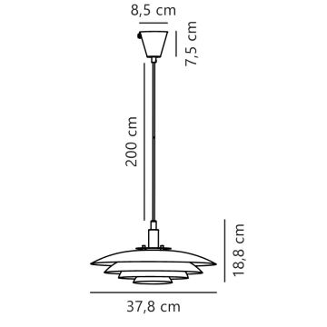 Nordlux - Kattokruunu johdossa BRETAGNE 1xG9/25W/230V antrasiitti