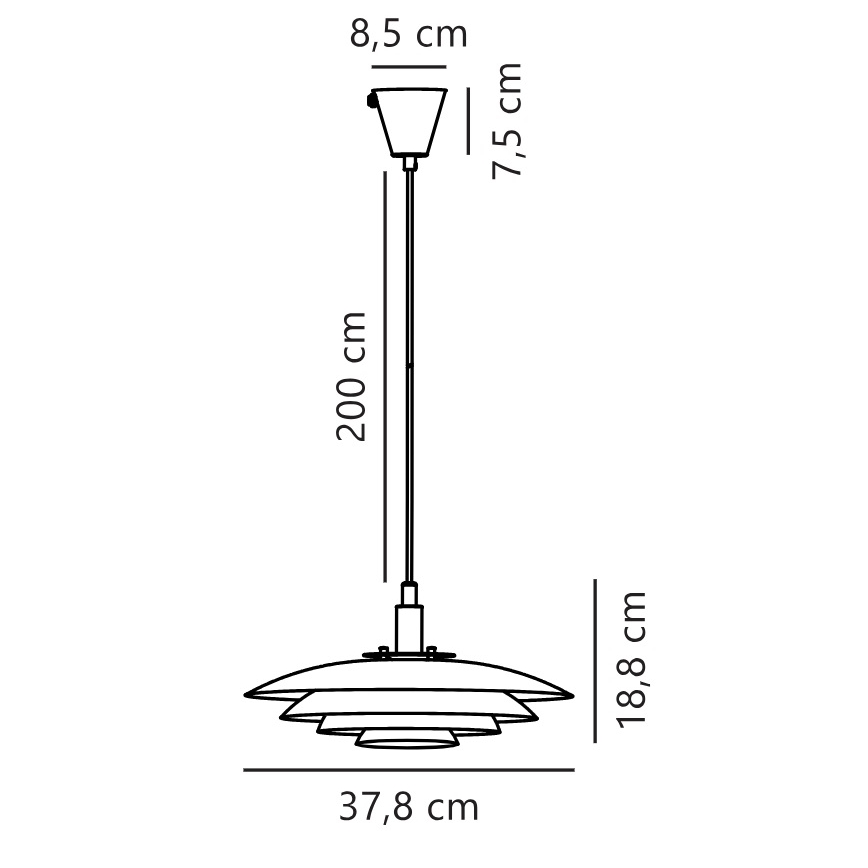 Nordlux - Kattokruunu johdossa BRETAGNE 1xG9/25W/230V antrasiitti