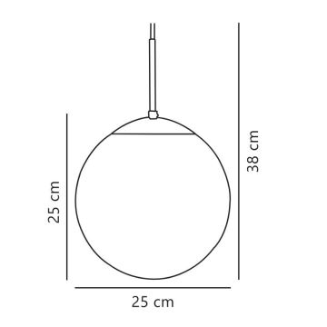 Nordlux - Kattokruunu johdossa CAFE 1xE27/25W/230V halkaisija 25 cm