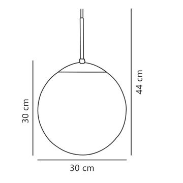 Nordlux - Kattokruunu johdossa CAFE 1xE27/25W/230V halkaisija 30 cm