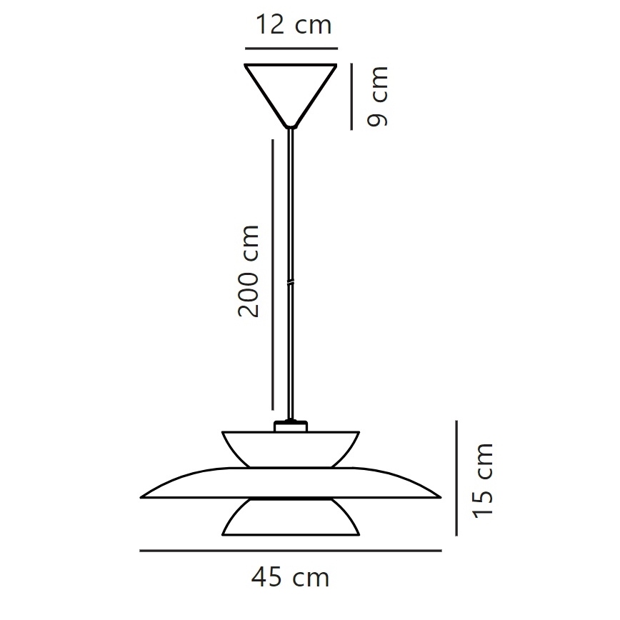 Nordlux - Kattokruunu johdossa CARMEN 1xE27/40W/230V musta