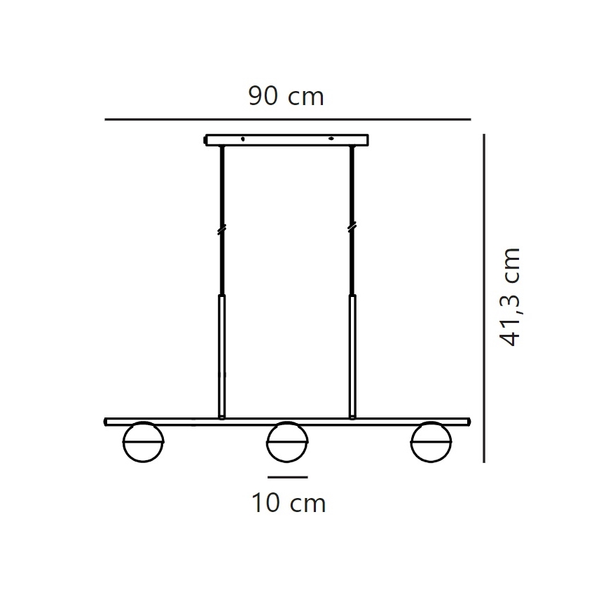 Nordlux - Kattokruunu johdossa CONTINA 3xG9/5W/230V messinki