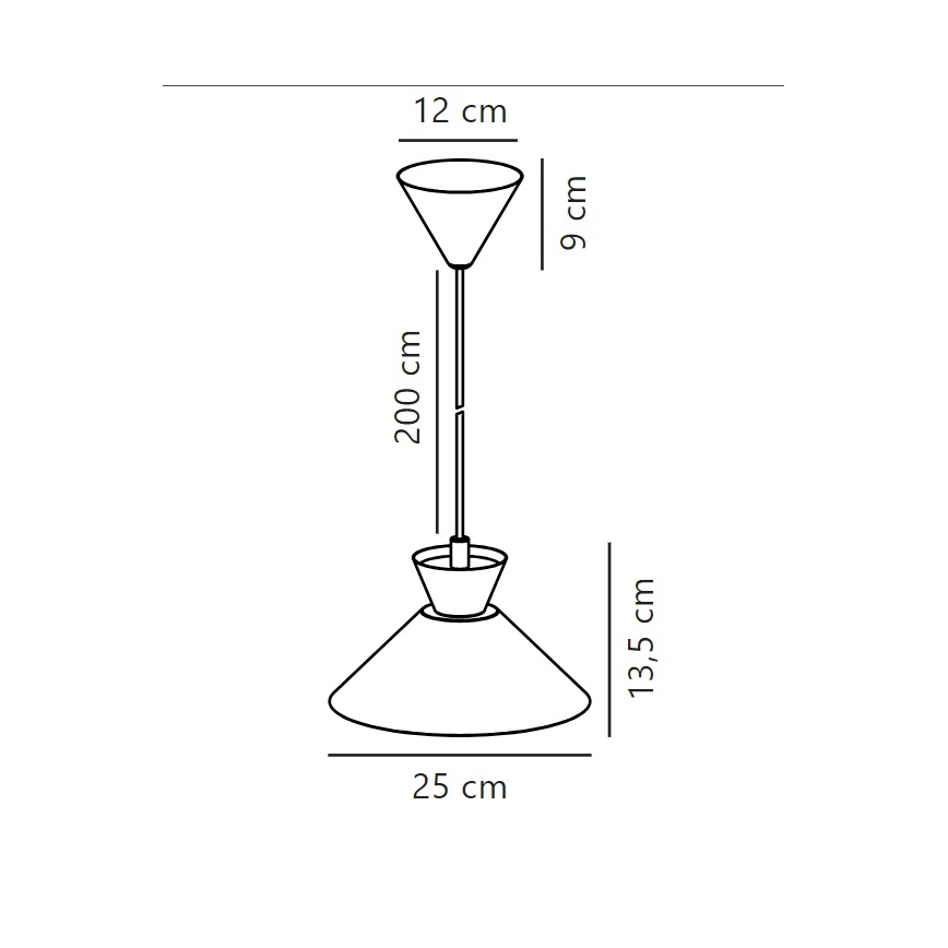 Nordlux - Kattokruunu johdossa DIAL 1xE27/40W/230V halkaisija 25 cm valkoinen