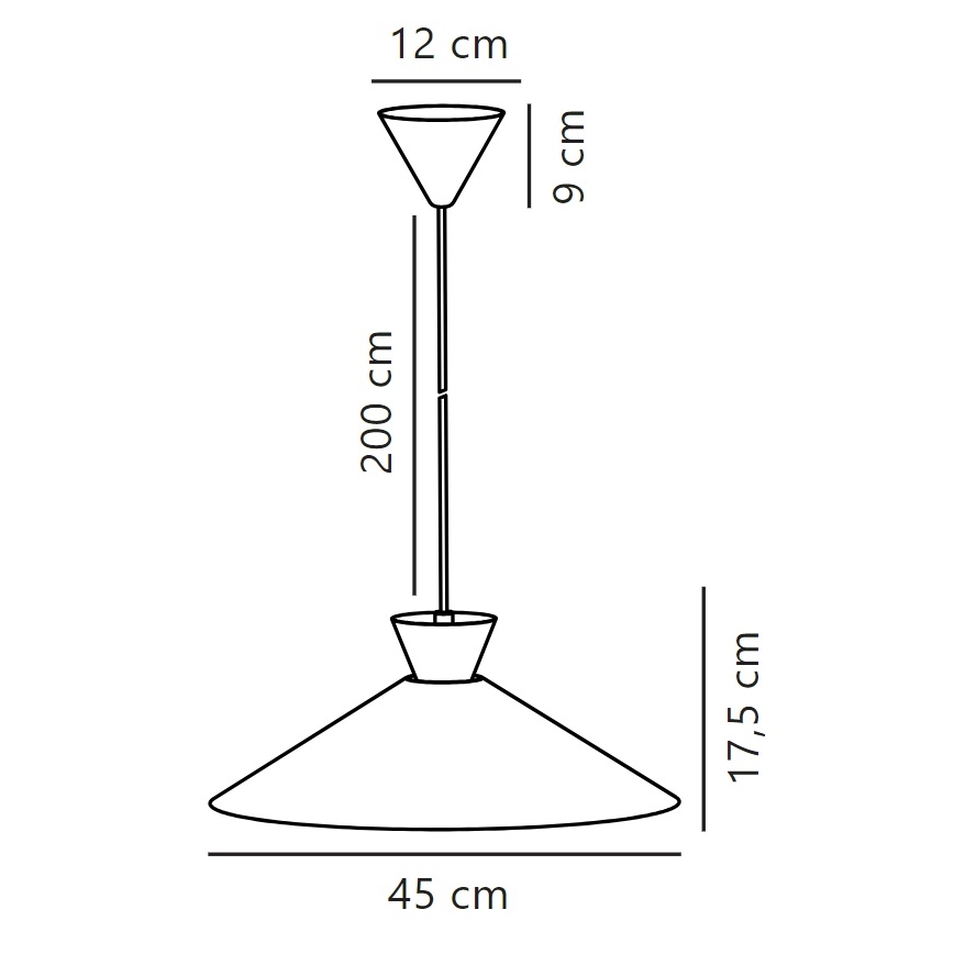 Nordlux - Kattokruunu johdossa DIAL 1xE27/40W/230V halkaisija 45 cm harmaa