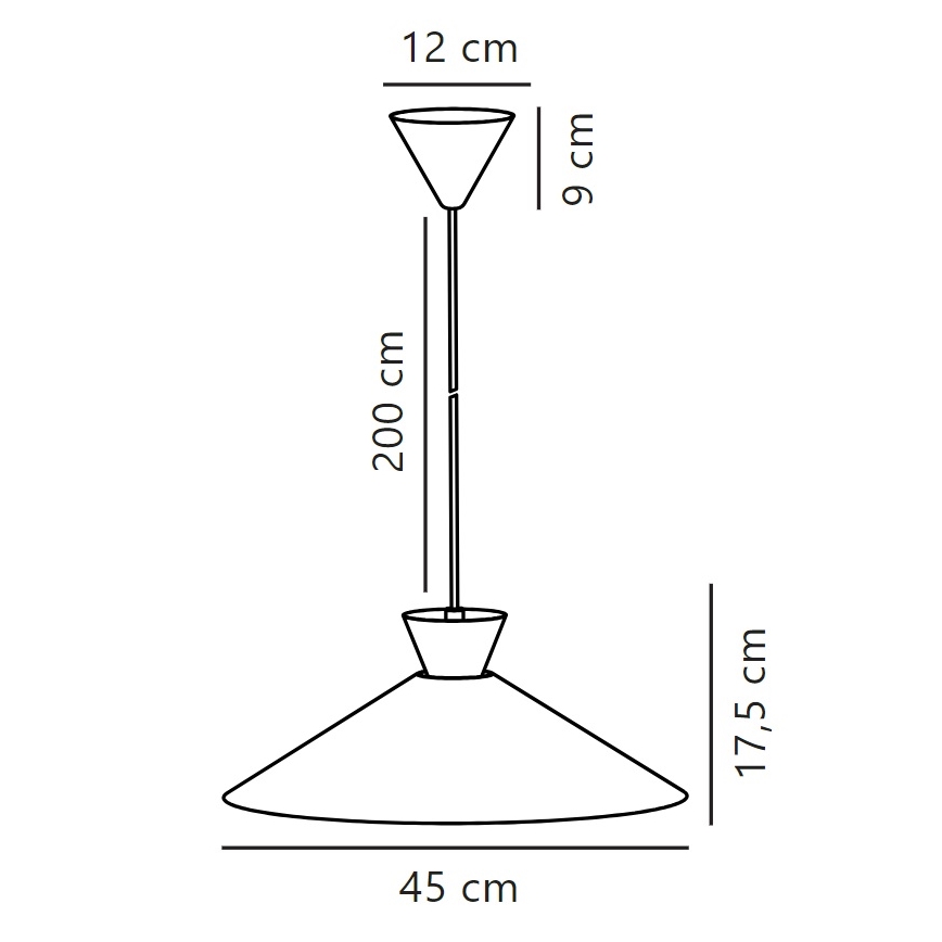 Nordlux - Kattokruunu johdossa DIAL 1xE27/40W/230V halkaisija 45 cm keltainen