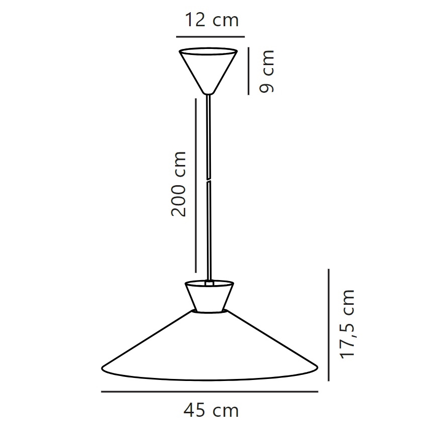 Nordlux - Kattokruunu johdossa DIAL 1xE27/40W/230V halkaisija 45 cm musta