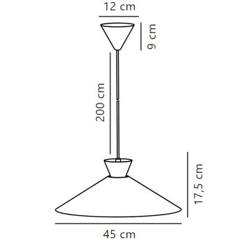 Nordlux - Kattokruunu johdossa DIAL 1xE27/40W/230V halkaisija 45 cm valkoinen