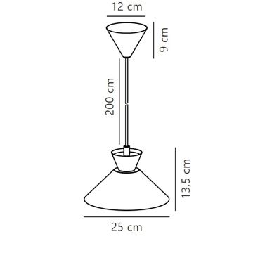 Nordlux - Kattokruunu johdossa DIAL 1xE27/40W/230V halkaisija 25 cm musta