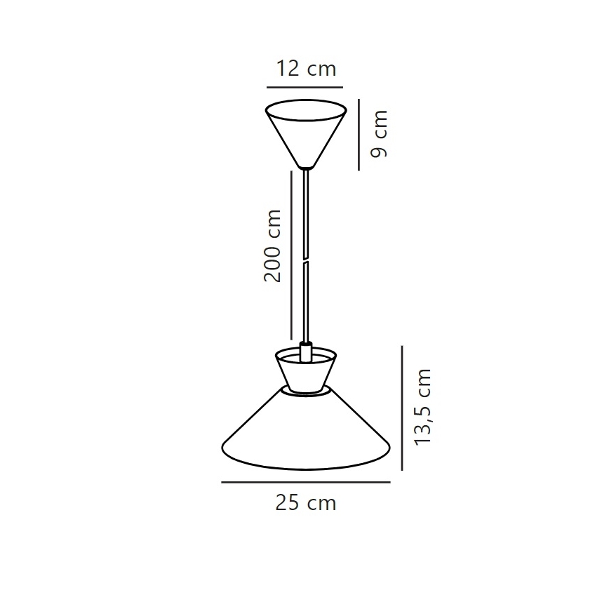 Nordlux - Kattokruunu johdossa DIAL 1xE27/40W/230V halkaisija 25 cm musta