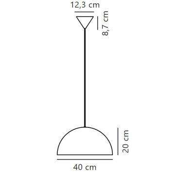 Nordlux - Kattokruunu johdossa ELLEN 1xE27/40W/230V