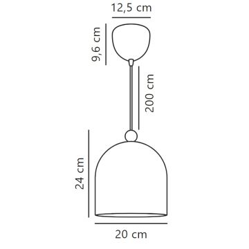 Nordlux - Kattokruunu johdossa GASTON 1xE27/40W/230V vaaleanpunainen/valkoinen