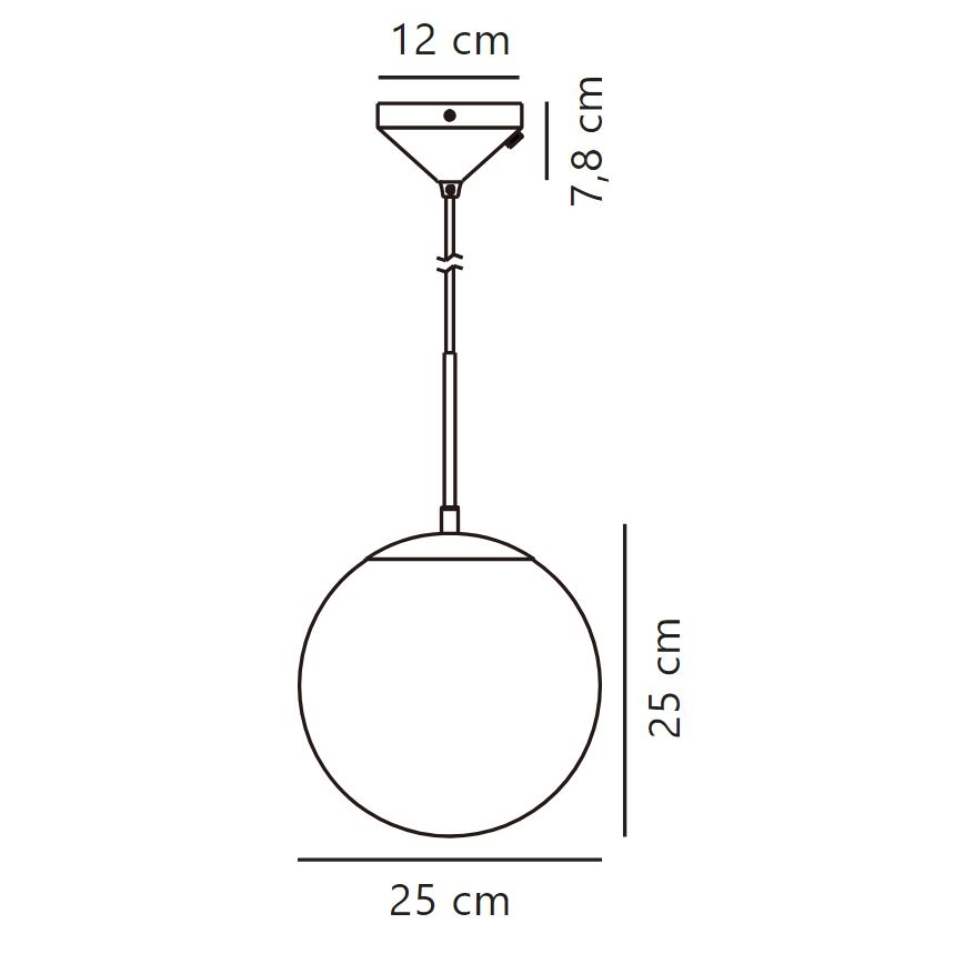 Nordlux - Kattokruunu johdossa GRANT 1xE14/25W/230V halkaisija 25 cm