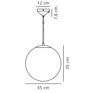 Nordlux - Kattokruunu johdossa GRANT 1xE27/25W/230V halkaisija 35 cm