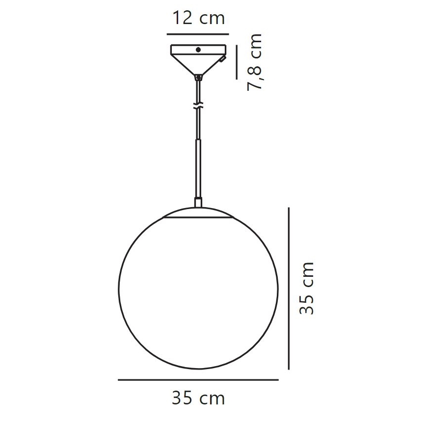 Nordlux - Kattokruunu johdossa GRANT 1xE27/25W/230V halkaisija 35 cm