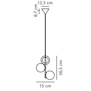 Nordlux - Kattokruunu johdossa LILLY 3xE14/40W/230V kulta