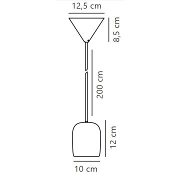 Nordlux - Kattokruunu johdossa NOTTI 1xE27/25W/230V harmaa