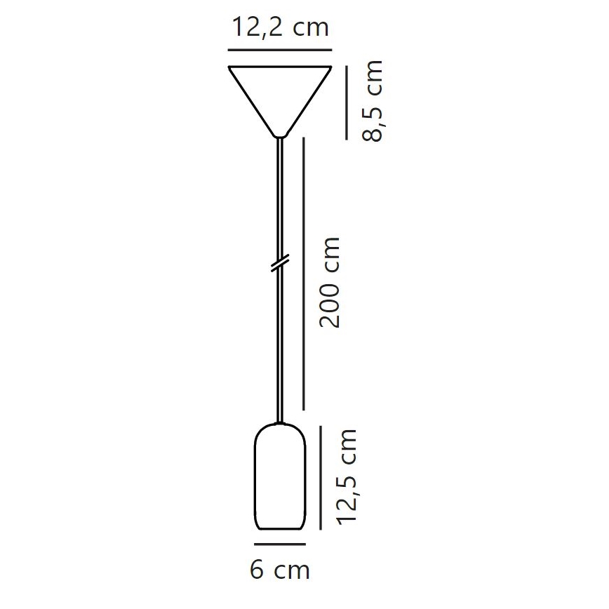 Nordlux - Kattokruunu johdossa NOTTI 1xE27/40W/230V musta