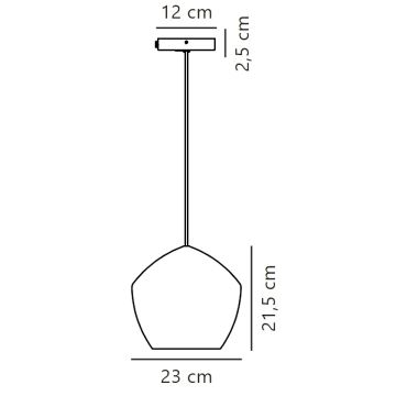 Nordlux - Kattokruunu johdossa ORBIFORM 1xE27/40W/230V musta/harmaa