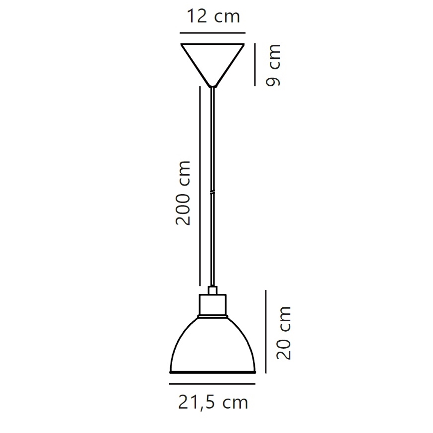 Nordlux - Kattokruunu johdossa POP 1xE27/40W/230V antrasiitti