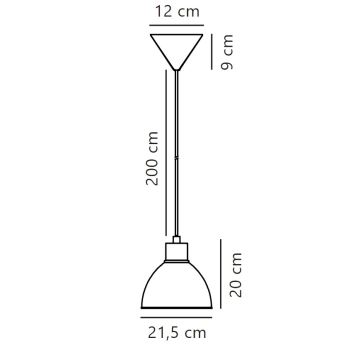 Nordlux - Kattokruunu johdossa POP 1xE27/40W/230V minttu