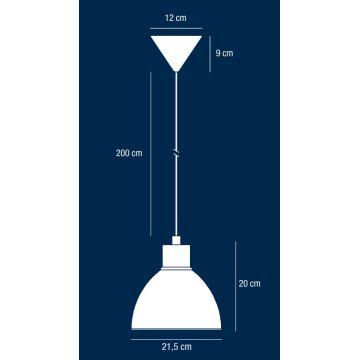 Nordlux - Kattokruunu johdossa POP 1xE27/40W/230V musta/kulta