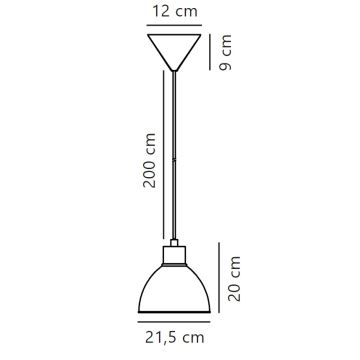 Nordlux - Kattokruunu johdossa POP 1xE27/40W/230V valkoinen