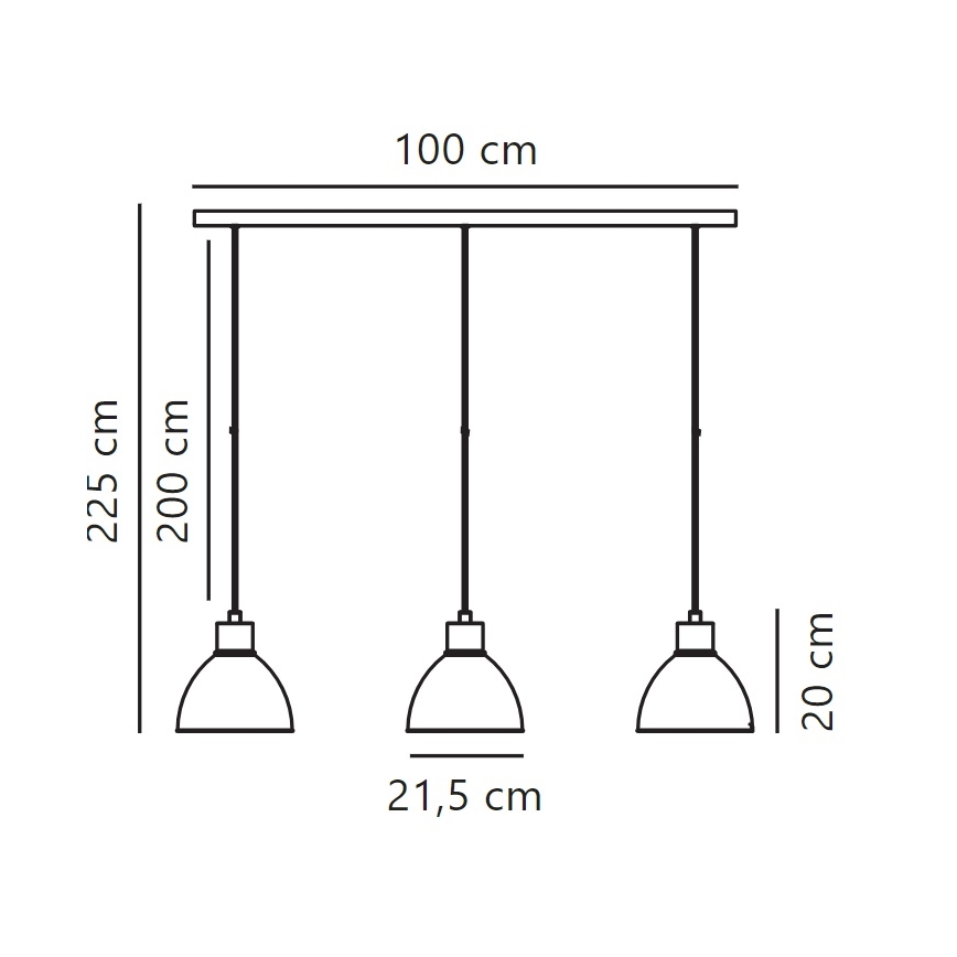 Nordlux - Kattokruunu johdossa POP 3xE27/40W/230V musta/kulta