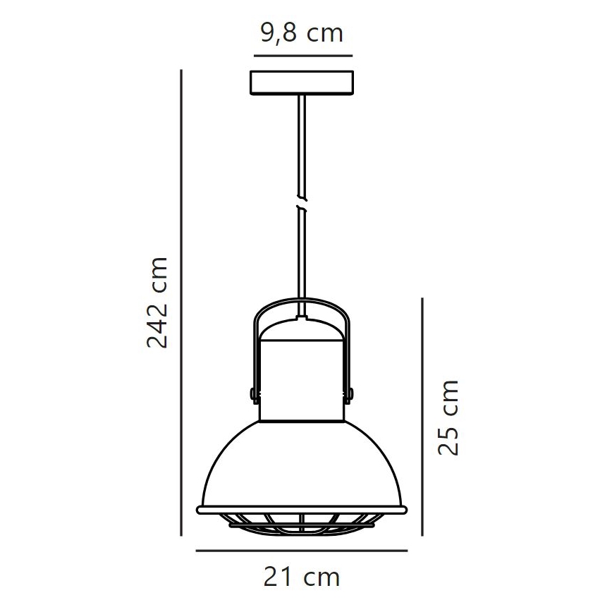 Nordlux - Kattokruunu johdossa PORTER 1xE27/60W/230V