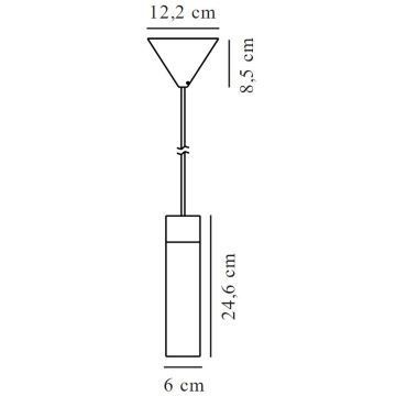 Nordlux - Kattokruunu johdossa TILO 1xGU10/15W/230V musta