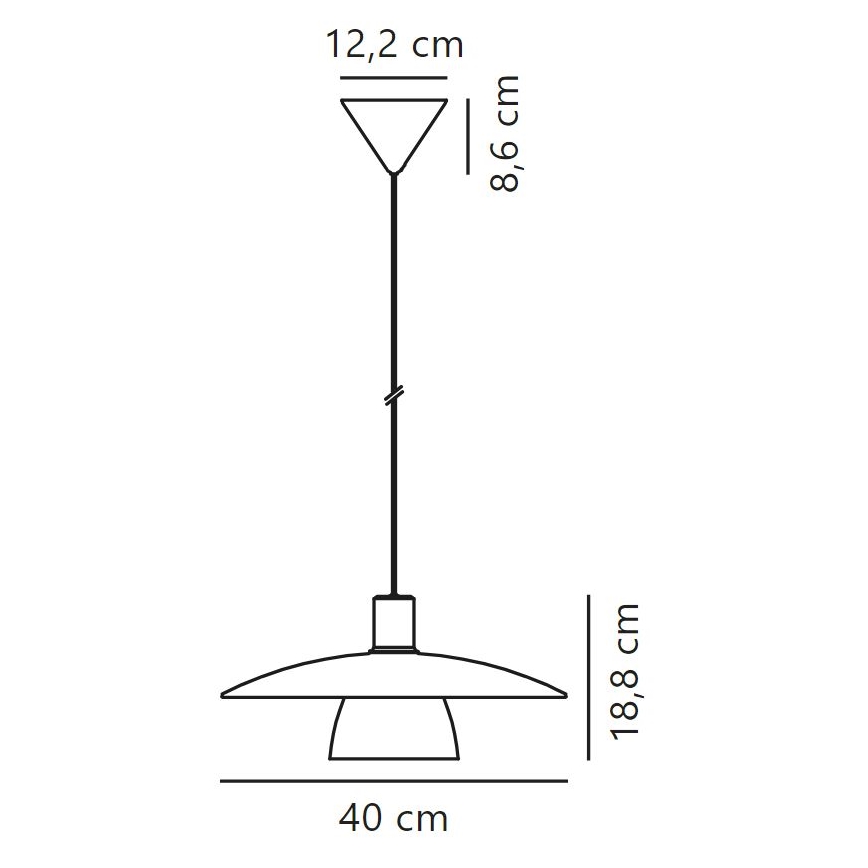 Nordlux - Kattokruunu johdossa VERONA 1xE27/40W/230V