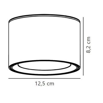 Nordlux - kylpyhuoneen LED-kohdevalo LANDON LED/6,5W/230V IP44 musta