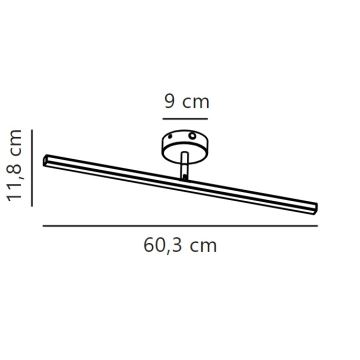 Nordlux - Kylpyhuoneen LED-peilivalo IP LED/7,2W/230V IP44 60 cm mattakromi