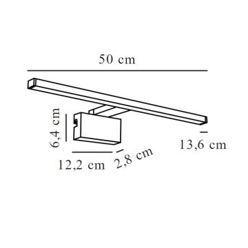 Nordlux - Kylpyhuoneen LED-peilivalo MARLEE LED/8,9W/230V IP44 3000K 50 cm kiiltävä kromi