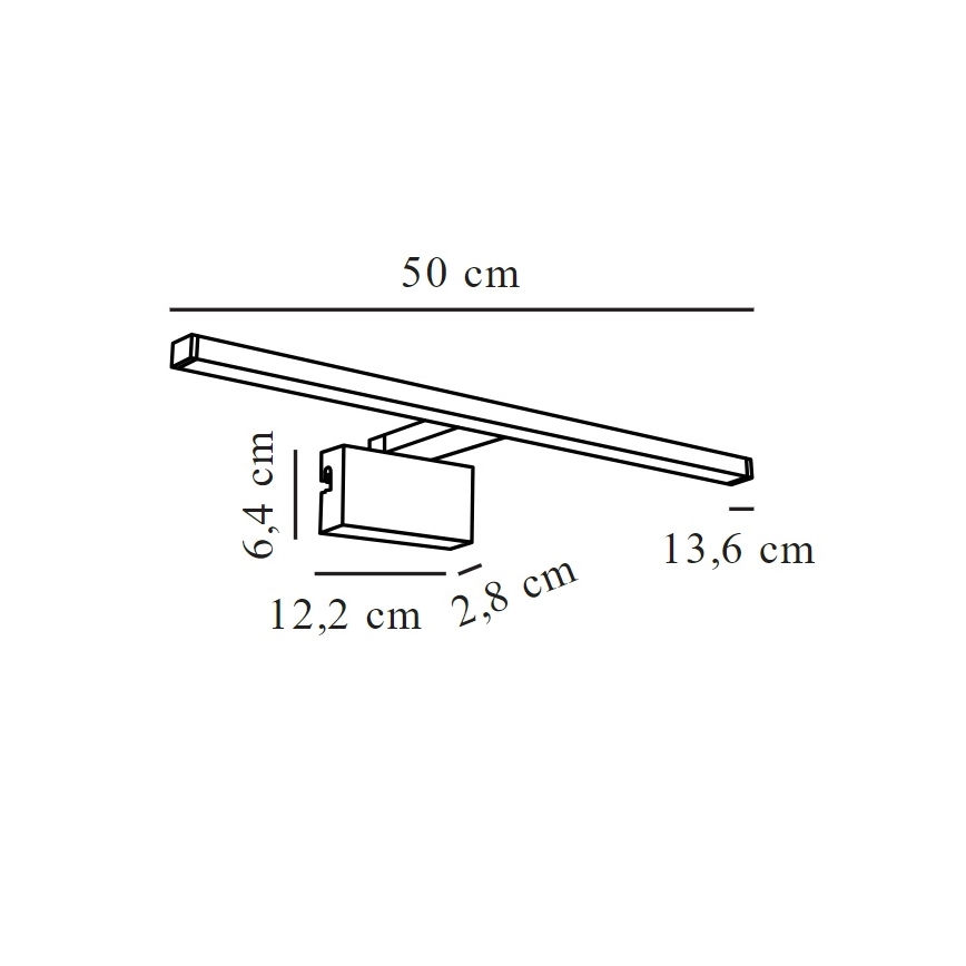 Nordlux - Kylpyhuoneen LED-peilivalo MARLEE LED/8,9W/230V IP44 3000K 50 cm kiiltävä kromi