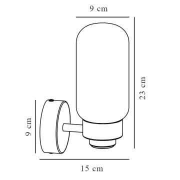 Nordlux - Kylpyhuoneen seinävalaisin TUTAN 1xE14/25W/230V IP44 messinki