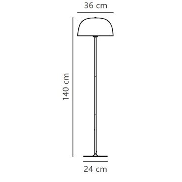 Nordlux - Lattialamppu CERA 1xE27/60W/230V kulta