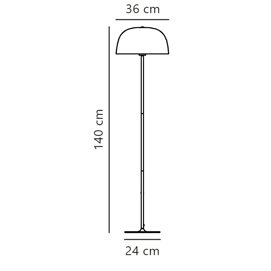 Nordlux - Lattialamppu CERA 1xE27/60W/230V kulta