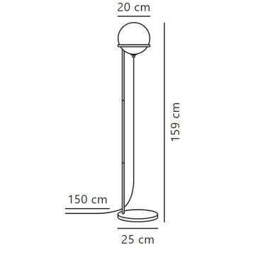 Nordlux - Lattialamppu WILSON 1xG9/5W/230V musta