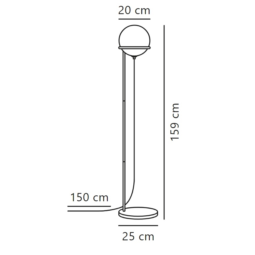 Nordlux - Lattialamppu WILSON 1xG9/5W/230V musta